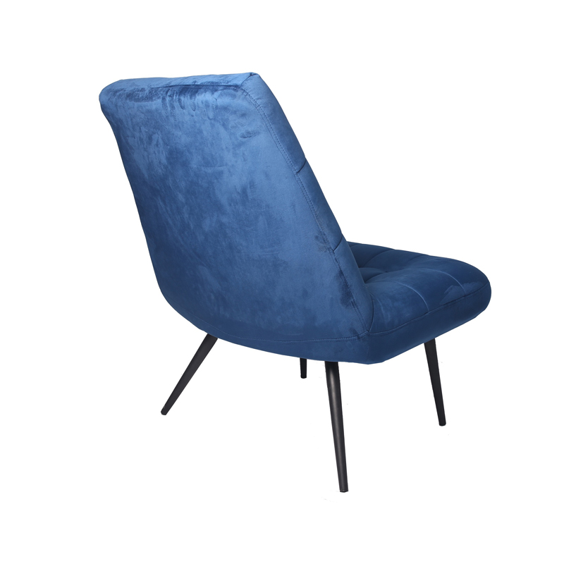 Sillón sin brazos moderno azul de felpa estupenda AH-0035 con patrón copetudo rectangular