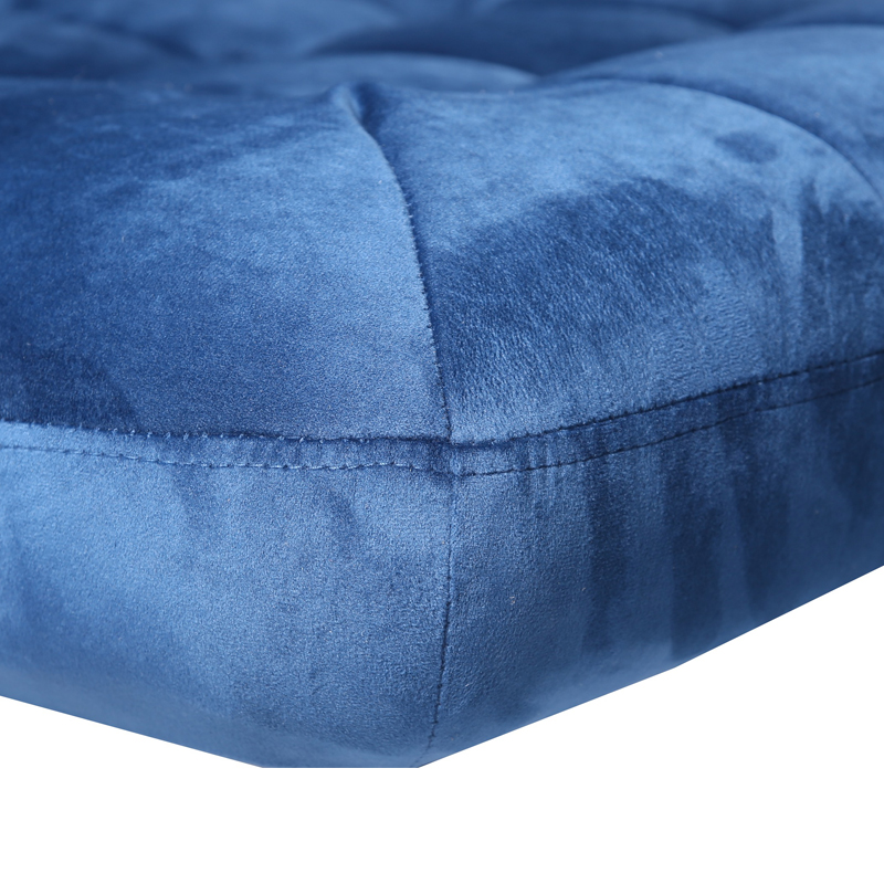 Sillón sin brazos moderno azul de felpa estupenda AH-0035 con patrón copetudo rectangular