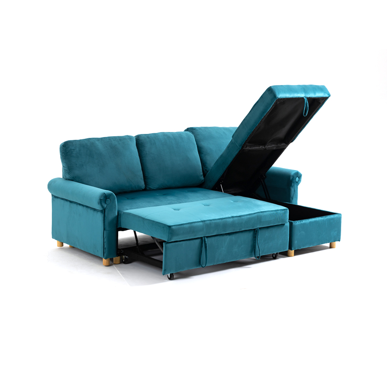 AH-0213 Sofá esquinero con chaise de almacenamiento grande y sofá cama convertible extraíble