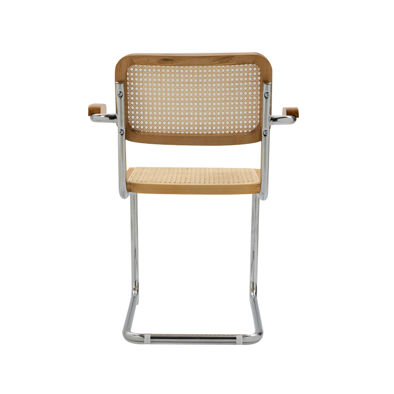 AH-2039 Silla clásica de tejido de mimbre flexible, multiusos, transpirable, de acero tubular doblado