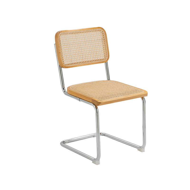 AH-2039 Silla clásica de tejido de mimbre flexible, multiusos, transpirable, de acero tubular doblado